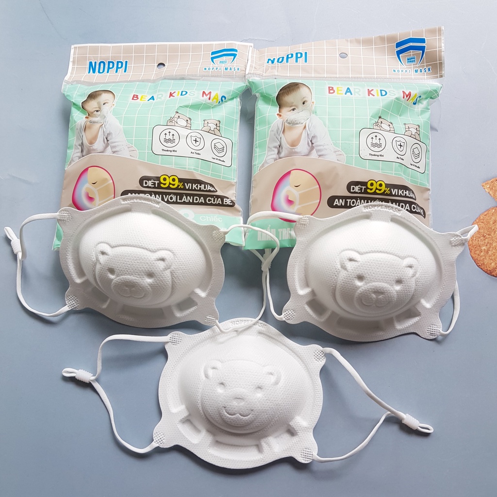 Khẩu trang gấu Uni-Mask cho bé set 3 cái