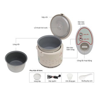 • Nồi cơm điện 2 lít Happycook HC-200 (4-6 người ăn)