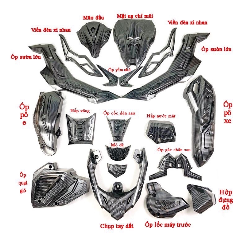 AIRBLADE 2020-2021 Ốp CarBon