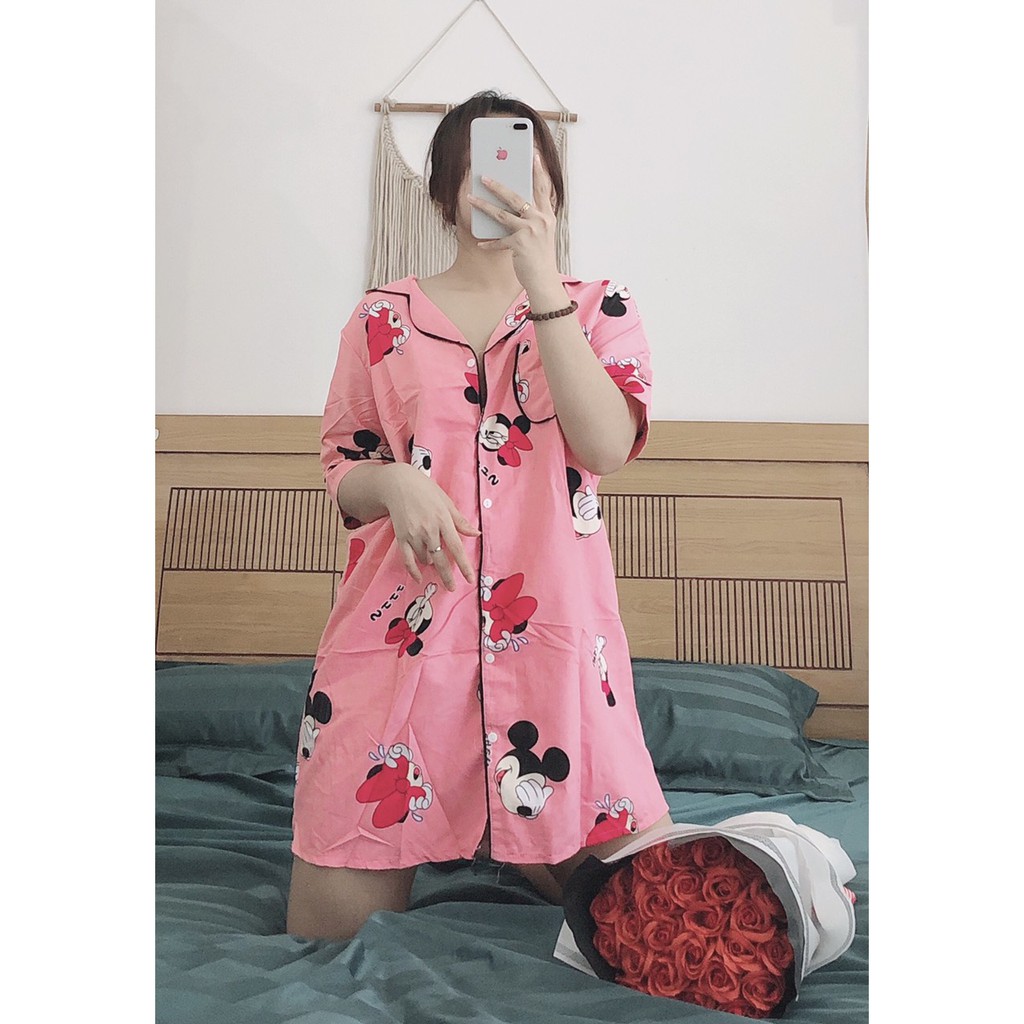 [ Hót Deal Chào Hè Chỉ Từ 49k] Đầm Ngủ Lụa Nữ Mặc Nhà Pijama Kate Thái Cao Cấp Nơ Túi Họa Tiết Dễ Thương Freesezi40-60kg