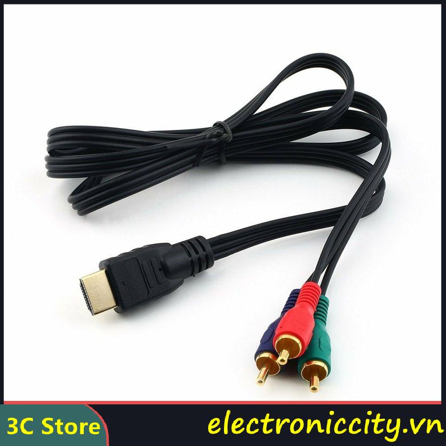 Cáp chuyển đổi âm thanh 3ft HDMI sang 3 RCA AV chuyên dụng