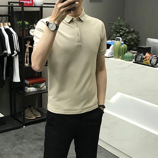 Áo Polo Nam Trơn Văn Phòng Trẻ Trung In Họa Tiết Chữ Phong Cách Basic Tinh Tế Zenkocs3 MEN TOP 241