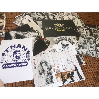 Tranh dán tường baber tiệm tóc khổ A4, A5