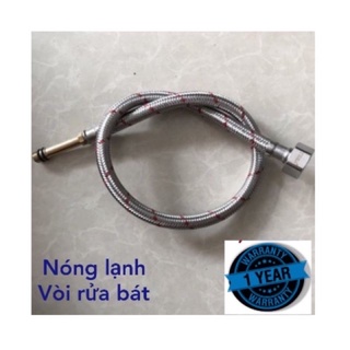 Dây cấp nước 1 lỗ nóng lạnh lắp vòi chậu rửa bát, vòi chậu rửa mặt 1 lỗ