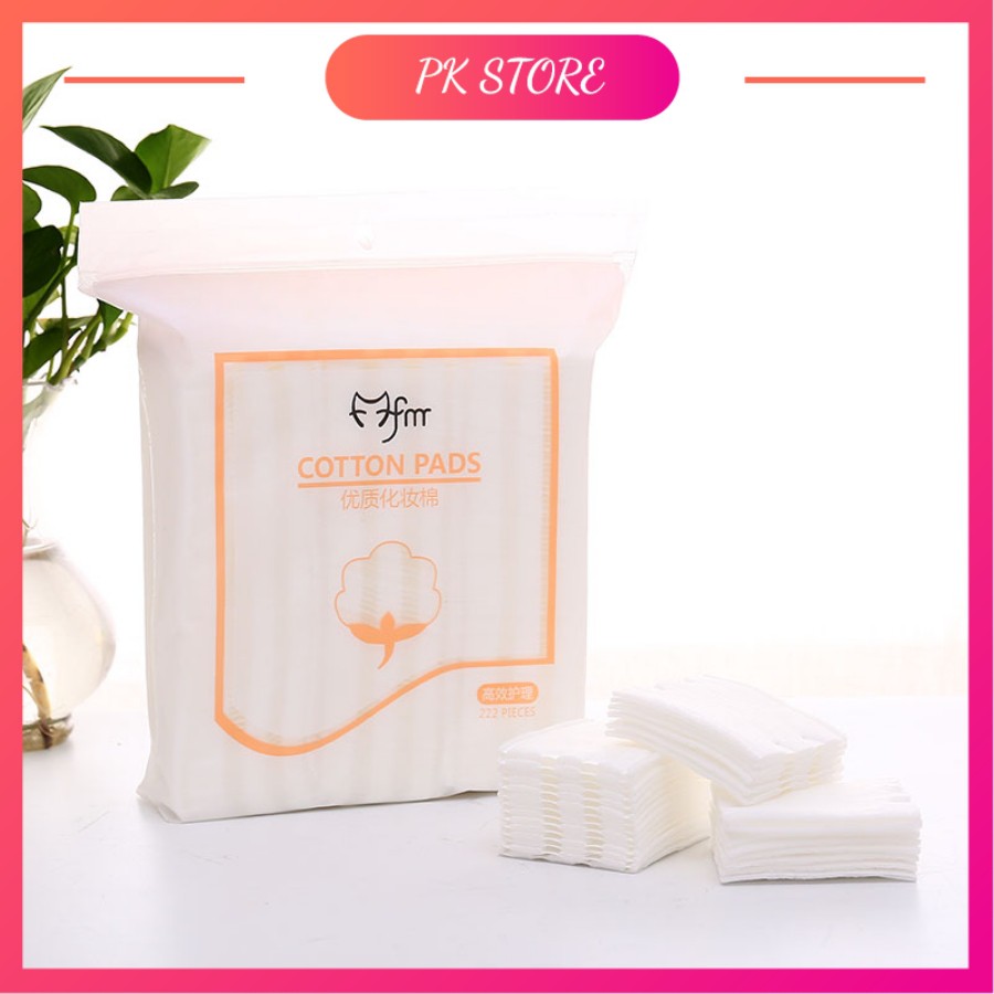 Bông Tẩy Trang 3 Lớp Cotton Pads 222 Miếng Tẩy Trang Da Mặt
