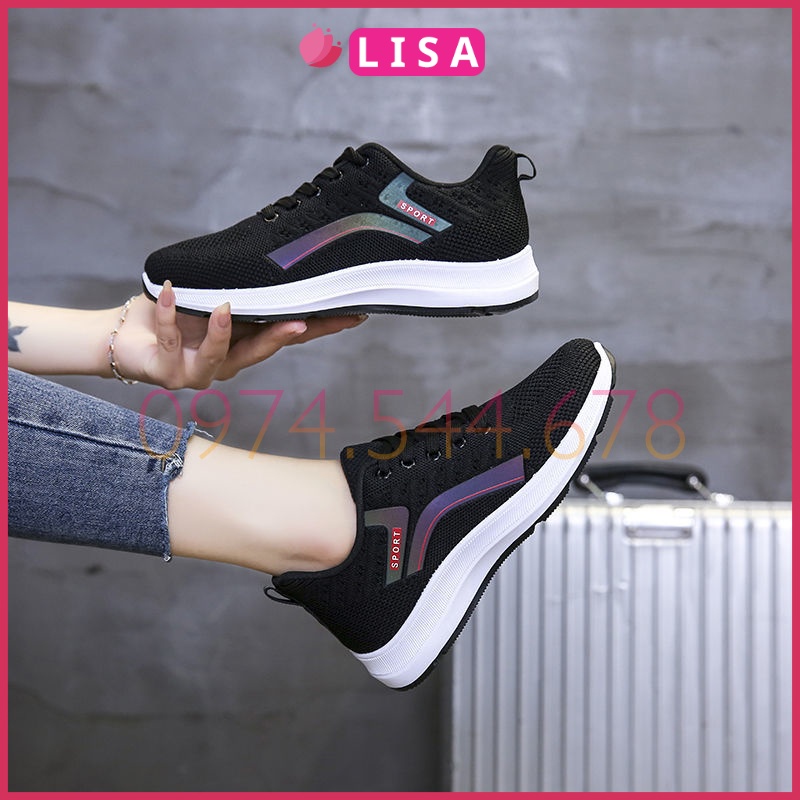 Giày Thể Thao Nữ, Giày Sneaker Phối Lưới Thoáng Khí, Cổ Thấp Kiểu Dáng Năng Động, Lisa M82