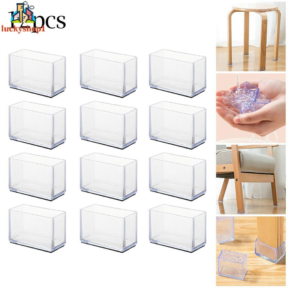 12pcs - Bàn ghế trong suốt Foot Cover Silicone Ghế Foot Cover Chống trượt Ghế Foot Cover Bàn Foot Cover Ghế Foot Cover Mang Ghế Foot Cover