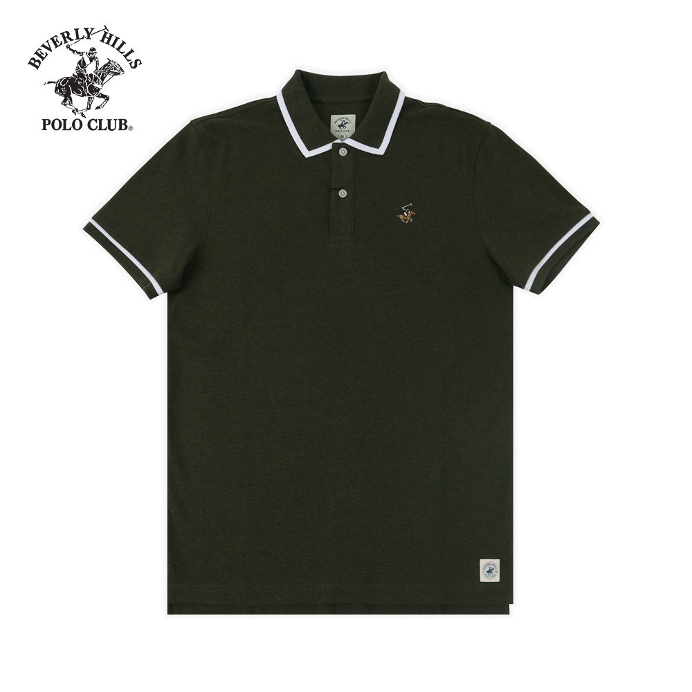 Áo polo ngắn tay Nam Beverly Hills Polo Club Regularfit 100% cotton Rêu PMRSS20TL109