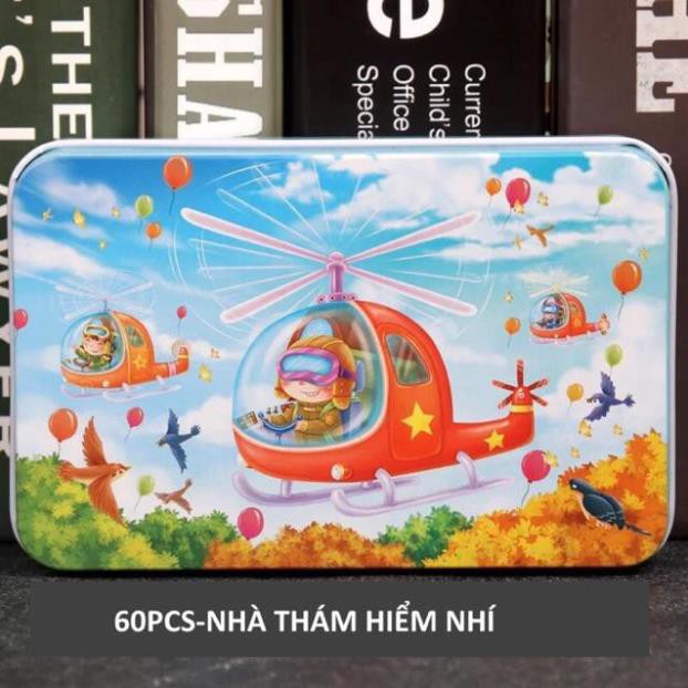 [được chọn mẫu] XẾP HÌNH GỖ PUZZLE 60 - 200 MẢNH HỘP THIẾC - ghép hình puzzle SIÊU ĐẸP