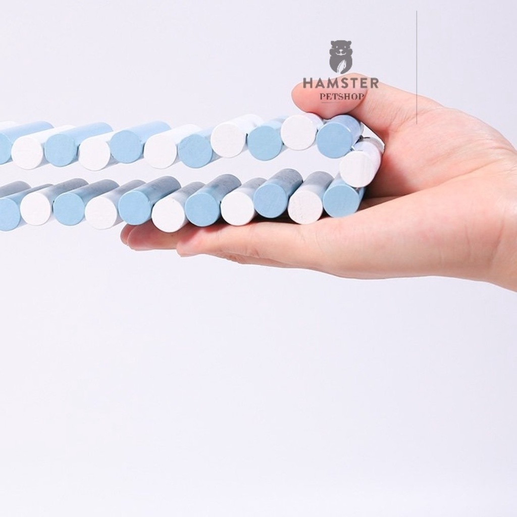 Cầu Thang Gỗ Uốn Cho Hamster, Sóc, Đuôi Mập