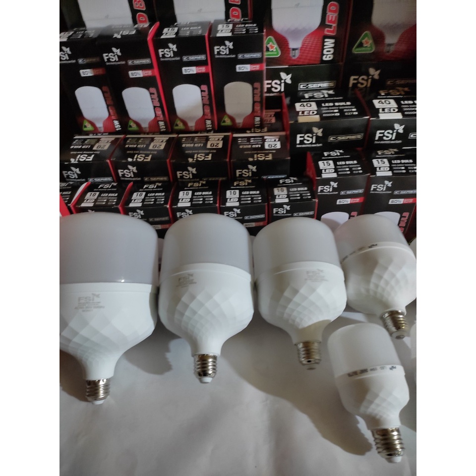 Bóng đèn LED trụ 10w 15w 20w 30w 40w  50w 60w FSI tiết kiệm điện siêu sáng ánh sáng trắng vàng,ledhalinh