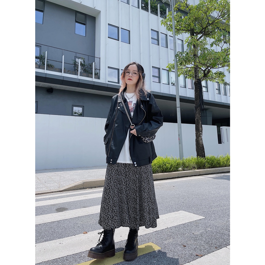Áo khoác da MINION CLOTHING có đai jacket leather Ulzzang Streetwear Hàn Quốc 2 lớp dày dặn không bong chóc A2814
