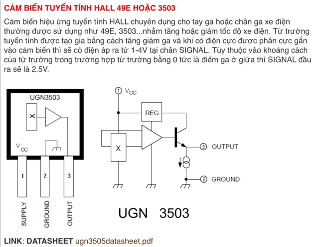 Mắt tay ga xe đạp điện - cảm biến tay ga xe điện - tay ga xe điện - chip tay ga