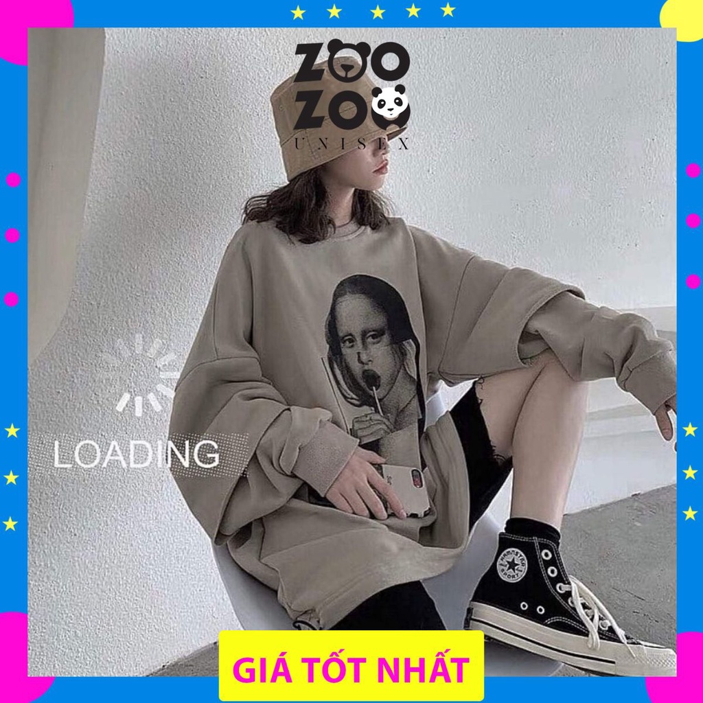 Áo Sweater Nỉ Phối Tay LOADING Form Rộng Unisex