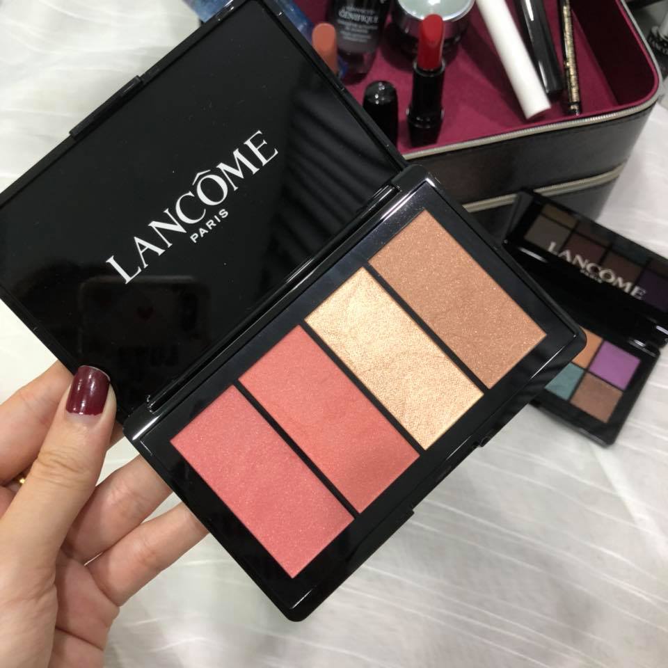 Phấn Bắt Sáng và Khối, Má hồng Lancome Starlight Sparkle Face Palette Glow 4 ô