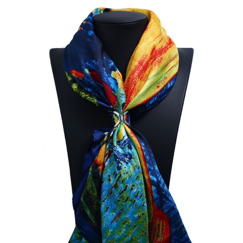 Vòng kẹp giữ khăn choàng hình chữ X bằng lụa thanh lịch cho nữ
 | BigBuy360 - bigbuy360.vn