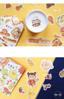 Set 30 hình dán sticker bánh ngọt