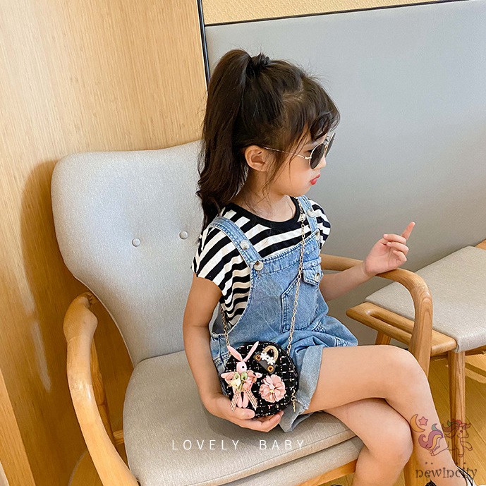 Túi Đeo Chéo Trang Trí Hoa Đáng Yêu Cho Bé Gái