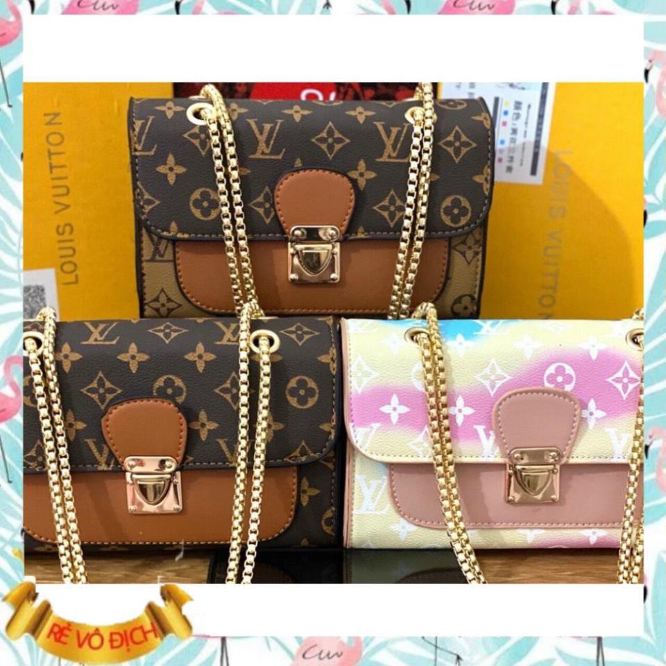 Hàng Cao Cấp -  Túi lV- thời trang nữ phối màu dây xích đặc - shop chịu ship 100% | BigBuy360 - bigbuy360.vn