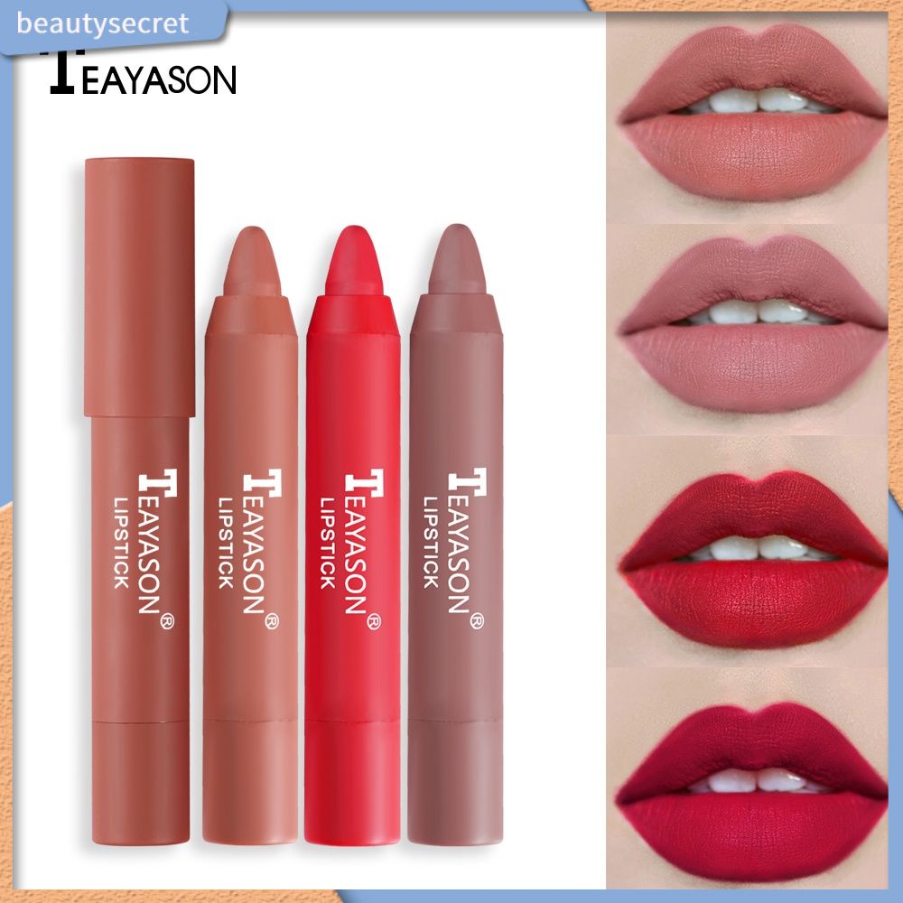 TEAYASON Matte Nhung Con Trai Môi Bút/Tinh Tế Mịn Không Thấm Nước Không dính Ly Con Trai Tint/Dài kéo Dài Khỏa Thân Môi bóng Bút Chì-beautysecret