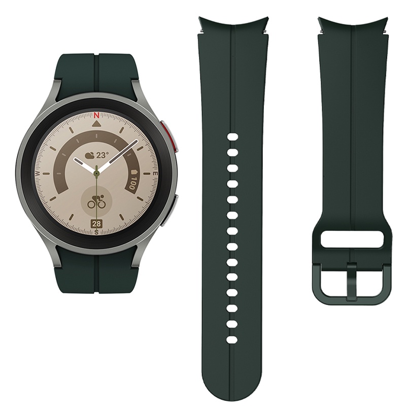 Dây Đeo Thể Thao Bằng Silicone Cho Đồng Hồ Thông Minh Samsung Galaxy Watch 4 5 40 44Mm 5 Pro 45Mm 4 Classic 42 46Mm