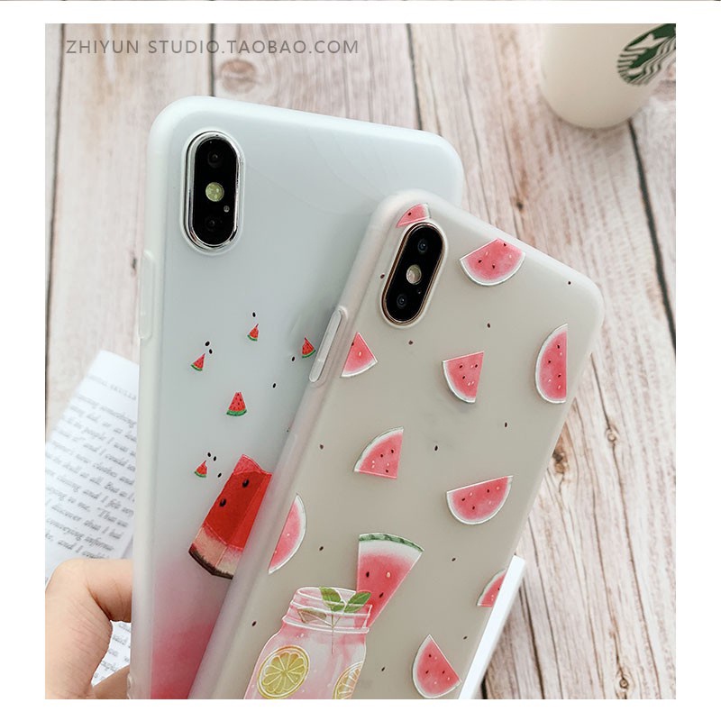 Ốp lưng iphone hình dưa hấu  điện thoại 6 6s 7 8 plus x xs xr 11 pro max se2 12 mini 12 pro max-a41a
