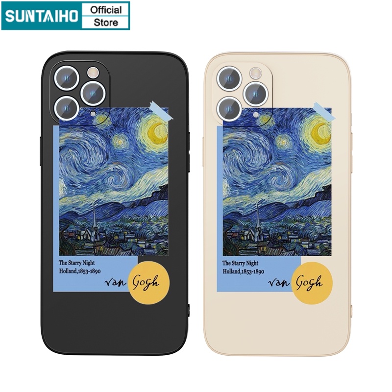 Ốp lưng iphone Ốp điện thoại Suntaiho silicon mềm hình trời sao thích hợp cho iPhone 13 12 11 Mini Pro X XR XS Max 7/8 Plus