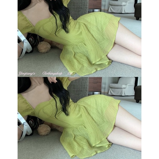 Đầm xoè cổ vuông Ulzzang