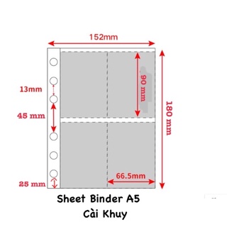 Sheet Đựng card dành cho Binder a5