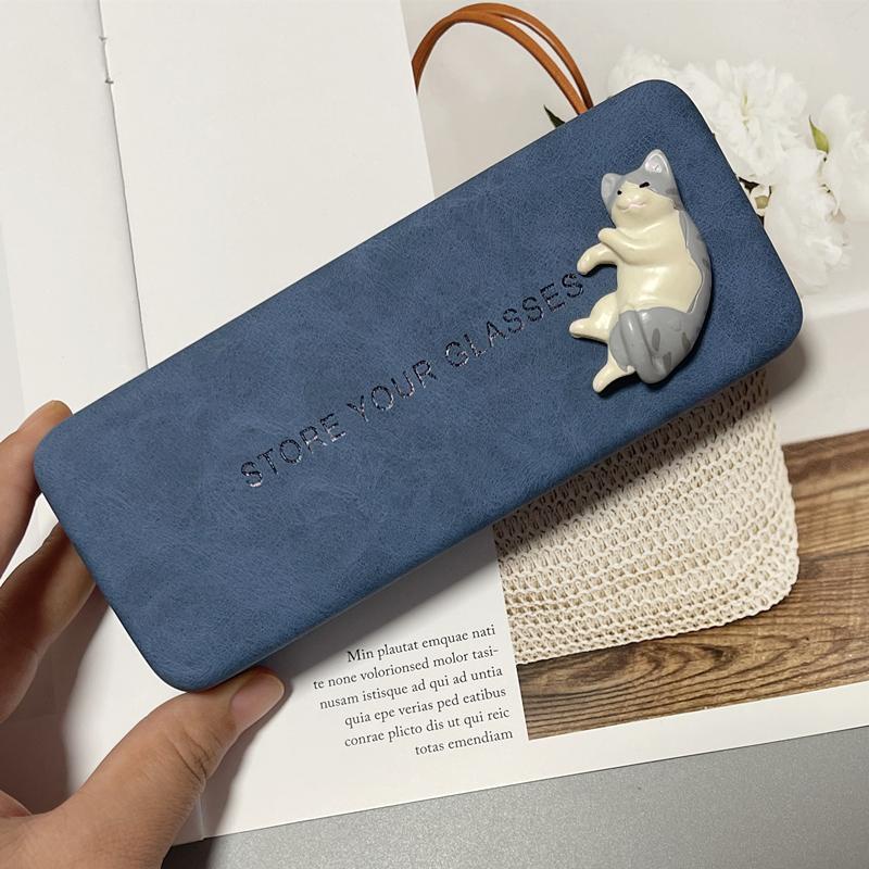 Hộp Đựng Mắt Kính Chống Cận Thị Hình Mèo Dễ Thương Cao Cấp