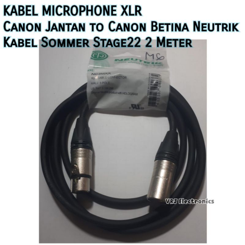 Dây Cáp Micro Xlr Canon Male Sang Canon Female Sommer Stage 22 2m 2m