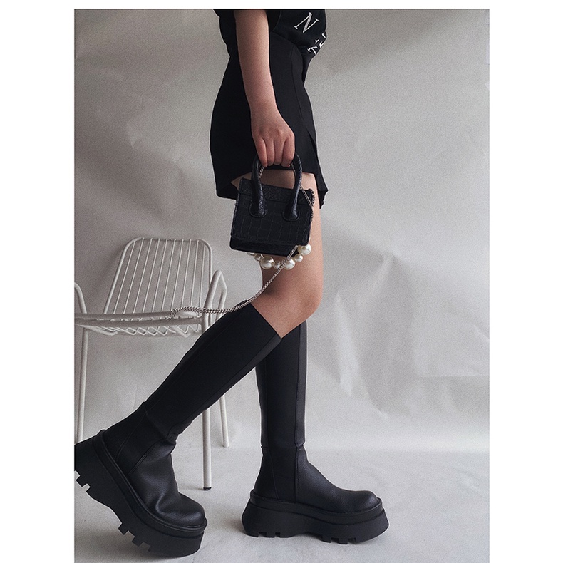 (FREESHIP) BOOTS NỮ CAO CỔ ĐẾ CAO - GIÀY BỐT ULZZANG ĐẾ ĐỘN | WebRaoVat - webraovat.net.vn