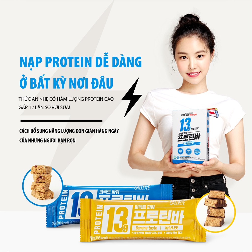 Thanh Protein Calobye Giàu Đạm, Tăng Cơ Giảm Mỡ, Thay Thế Bữa Ăn Phụ Nhanh Chóng, Đơn Giản Và Tiện Lợi (Hộp 10 Gói)