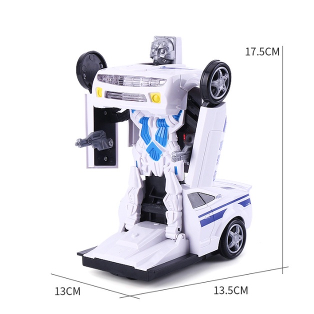 Đồ Chơi Mô Hình Xe Hơi Cảnh Sát Biến Hình Robot Xài Pin Phát Nhạc quà tặng cho bé