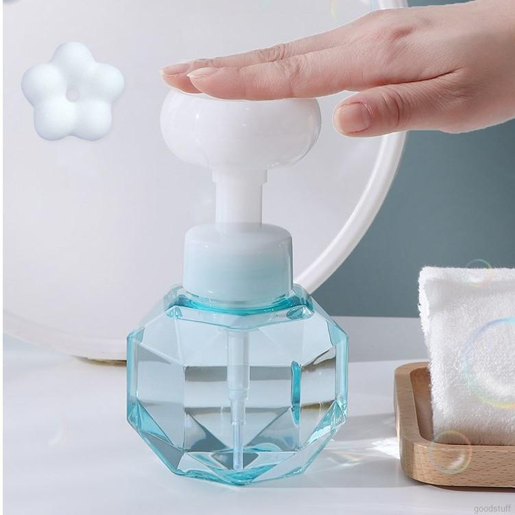 Bình Đựng Xà Phòng Rửa Mặt Tạo Bọt Hình Bông Hoa Xinh Xắn Tiện Dụng