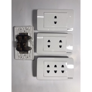 Ổ cắm đơn , đôi , ba 2 chấu s18a sino