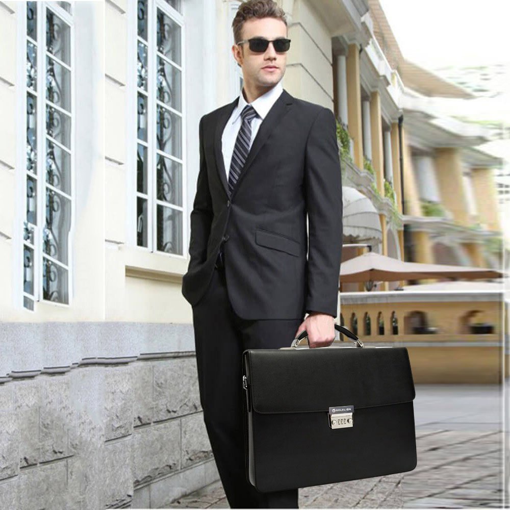 Cặp khoá số GOLDLION da thật cao cấp