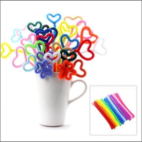 Dây Chenille Stems Thủ công Đồ chơi Giáo dục Đầy màu sắc Làm bằng tay sáng tạo cho bé 100pcs/30cm