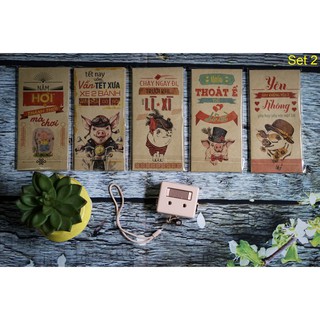 Set 5 mẫu - 50 cái bao lì xì tết 2019
