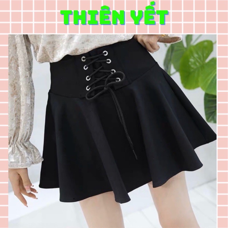Chân váy xoè ngắn rút dây