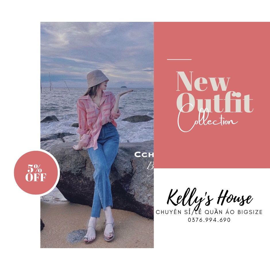 Bigsize Áo Sơ Mi Sọc Oversize