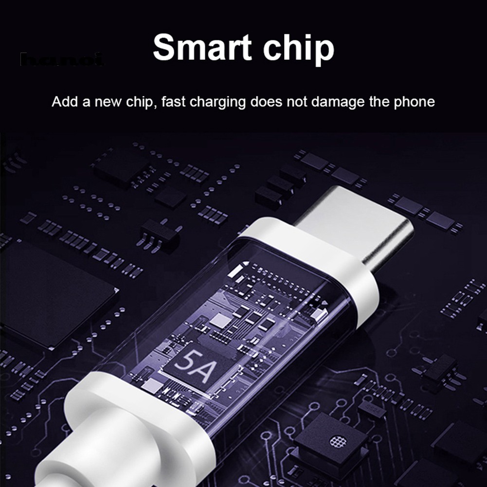 Dây Cáp Sạc / Truyền Dữ Liệu Nhanh 5A USB Type C PhoHe Cho Huawei