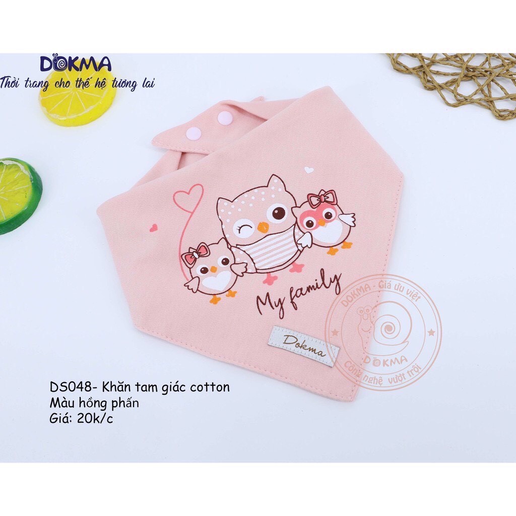 Yêm cho bé yêm tam giac Dokma Yếm cotton Yếm sơ sinh mềm mại ấm cổ cho bé