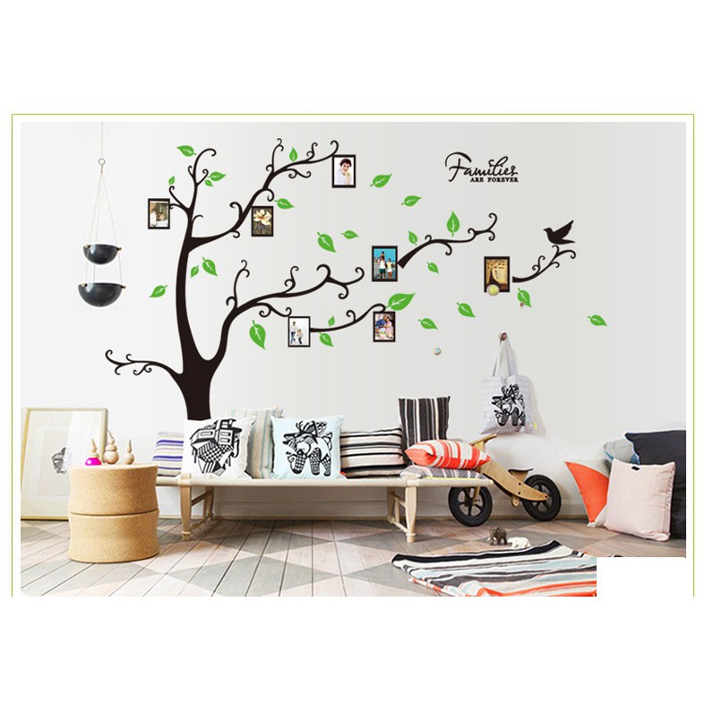 Decal dán tường ⚡ FREESHIP ⚡ Cây treo ảnh 4 size nhỏ - decal đẹp trang trí phòng khách - PVC vinyl cao cấp
