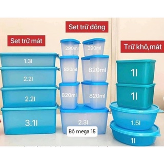 bộ Tupperware trữ đông 15 món