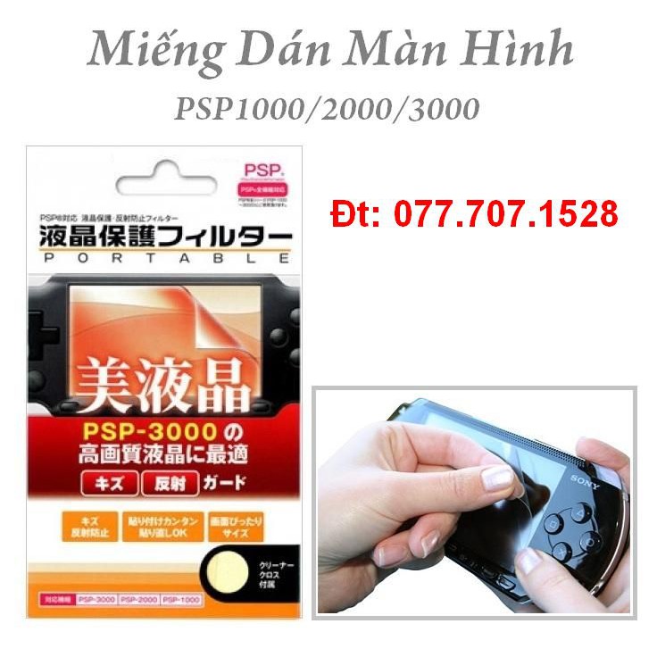 Miếng Dán Màn Hình Hori PSP 1000 / 2000 / 3000 / ESlim Cao Cấp