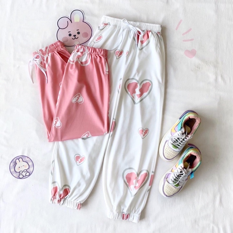 Quần Jogger Unisex Trái Tim Ảnh Thật