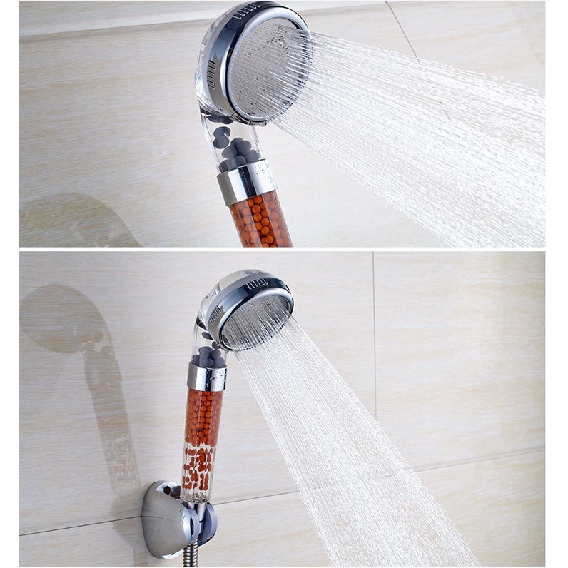 Vòi hoa sen tăng áp có hạt lọc NANO tặng kèm dây cấp nước inox tiện dụng