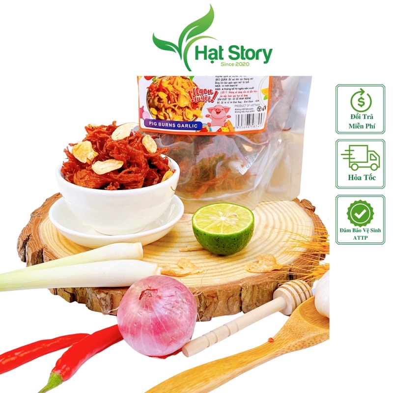100Gr Khô Heo Cháy Tỏi Hàng Loại 1 Thơm, Cam Kết Ngon