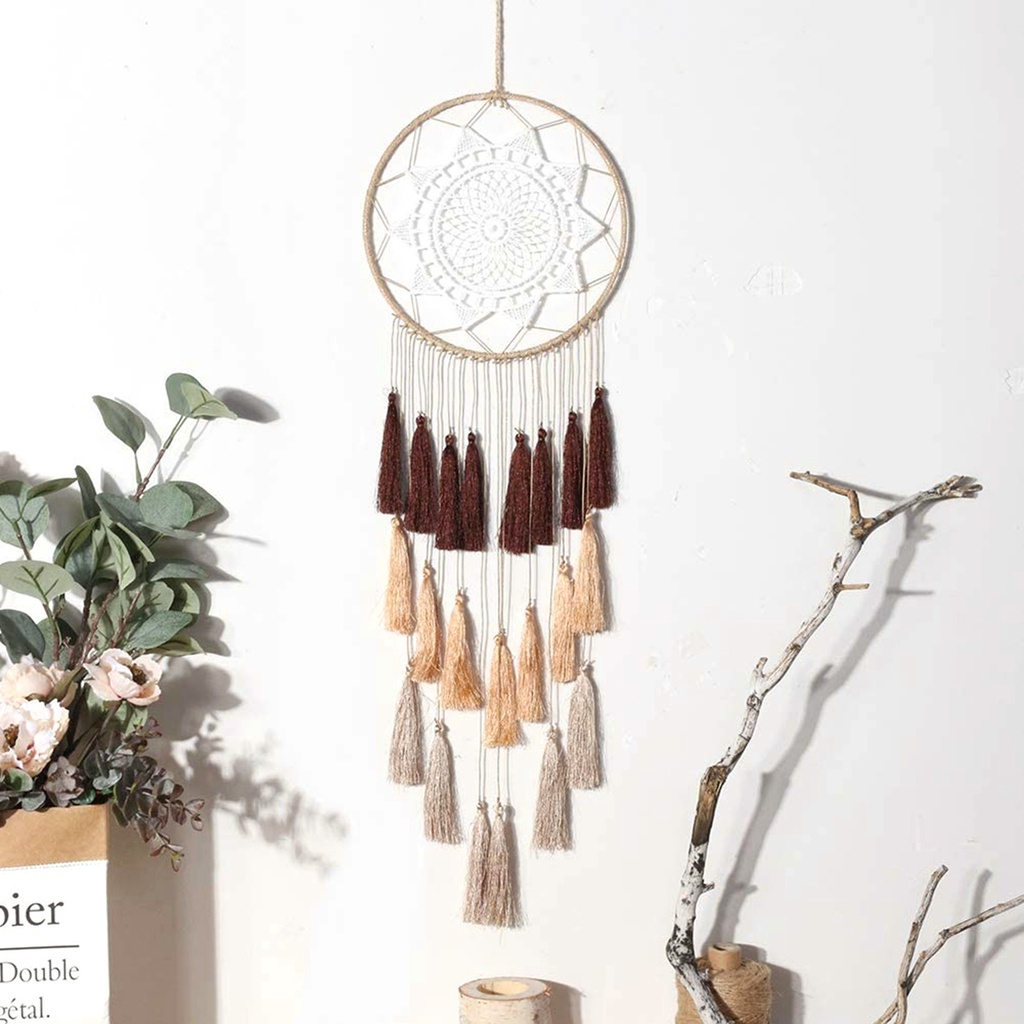 YIYU Dream Catcher trang trí lông vũ nhiều màu sắc tùy chọn phong cách bohemian dành cho trang trí nhà cửa